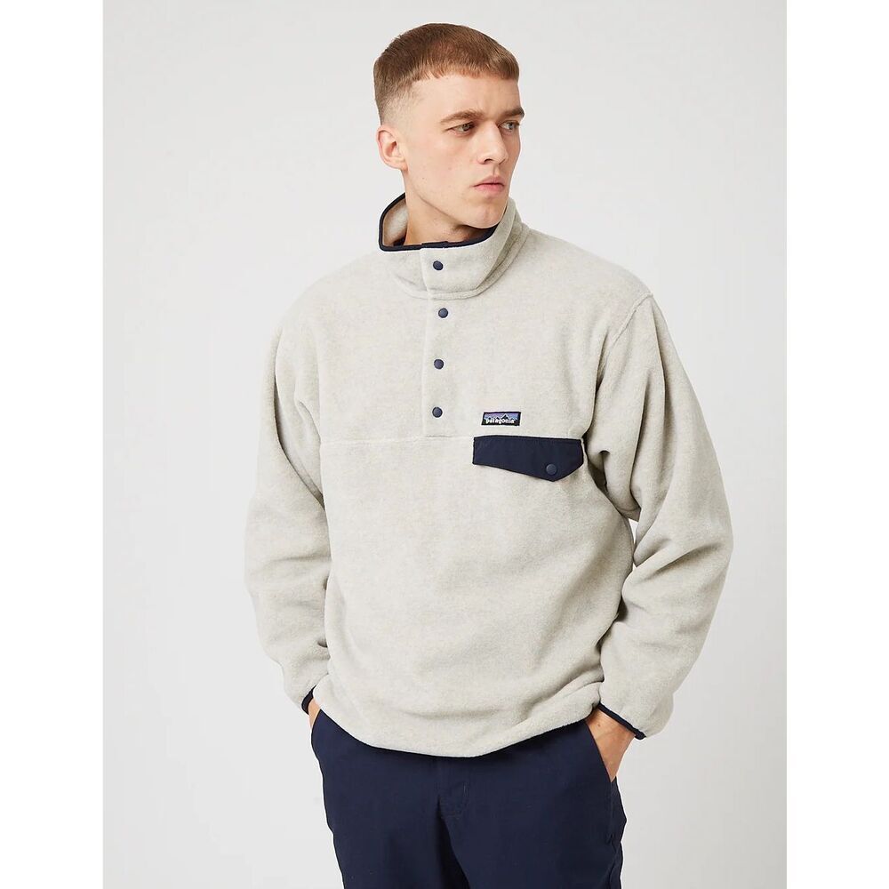 Patagonia Pullover Synchilla Snap T Fleece VTG Cream‎ Men’s XL